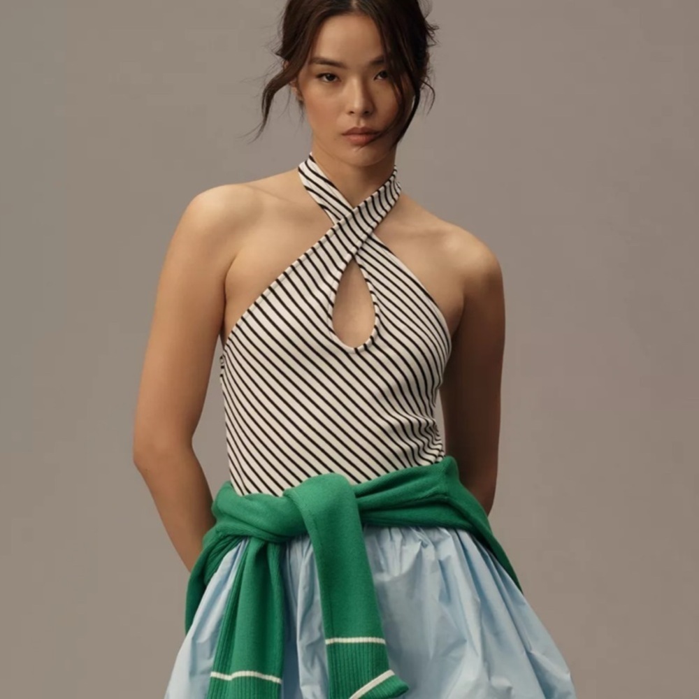 NWT Anthropologie Maeve Twist front halter size XL